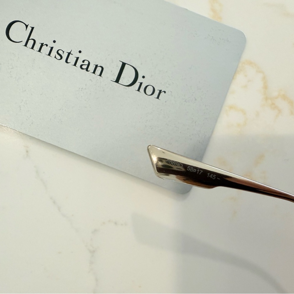 DIOR BROWN TORTOISE SQUARE SUNGLASSES - Picture 2 of 10